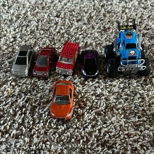 Vibrant Toy Car Collection - Orange, Blue, Red, Purple